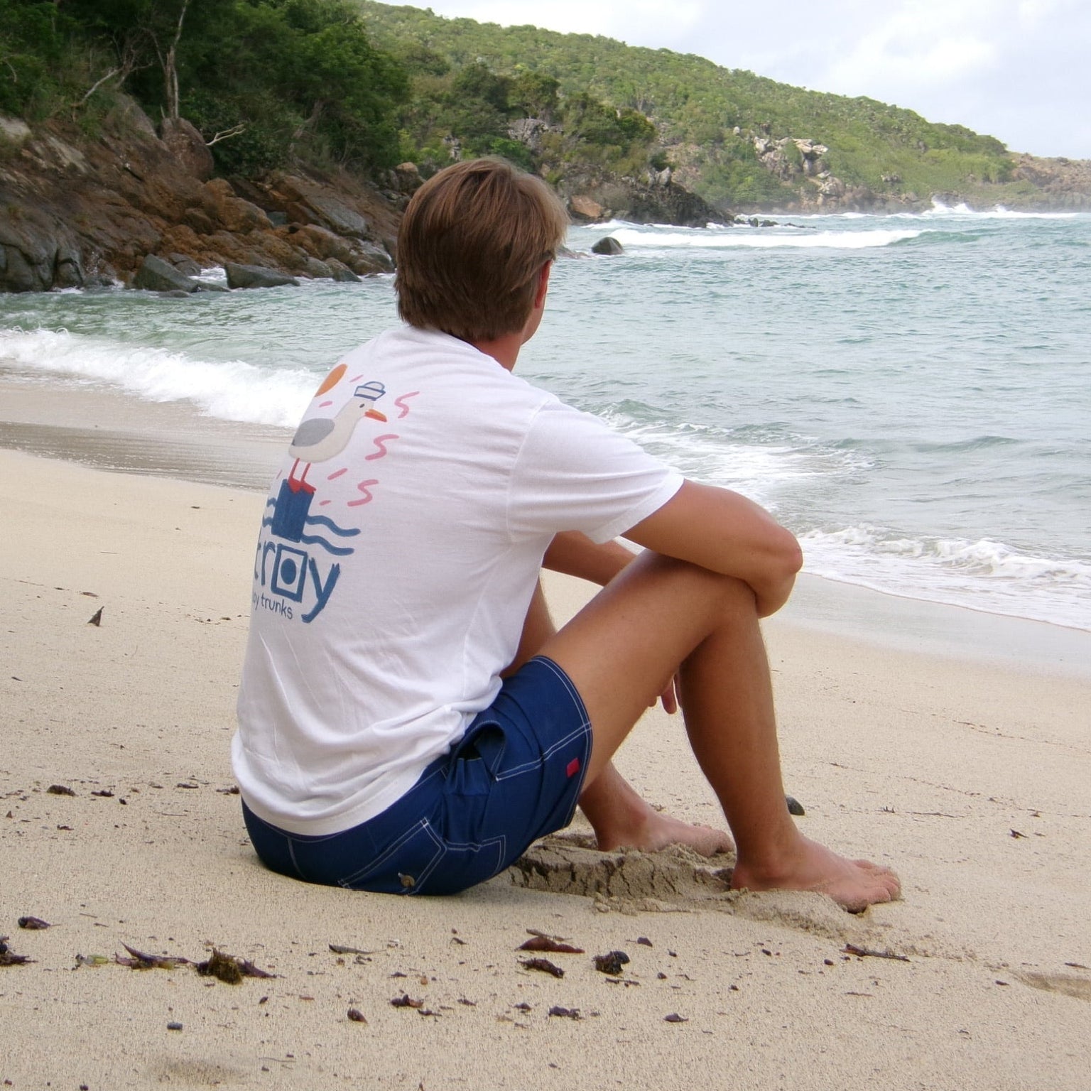 "Seagull" Graphic Tee - White