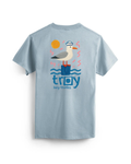 "Seagull" Graphic Tee - Light Blue