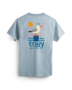 "Seagull" Graphic Tee - Light Blue
