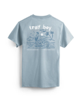 "Nose Rider" Graphic Tee - Light Blue